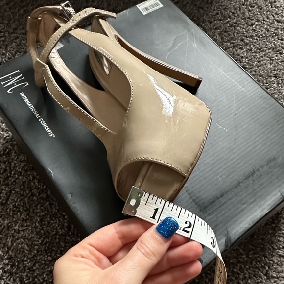 INC International Concepts Slingback Heels Oatmeal Size 7.5 - Picture 6 of 10